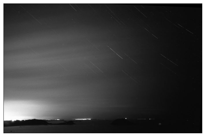 Nuit stellaire sur Saint Malo.